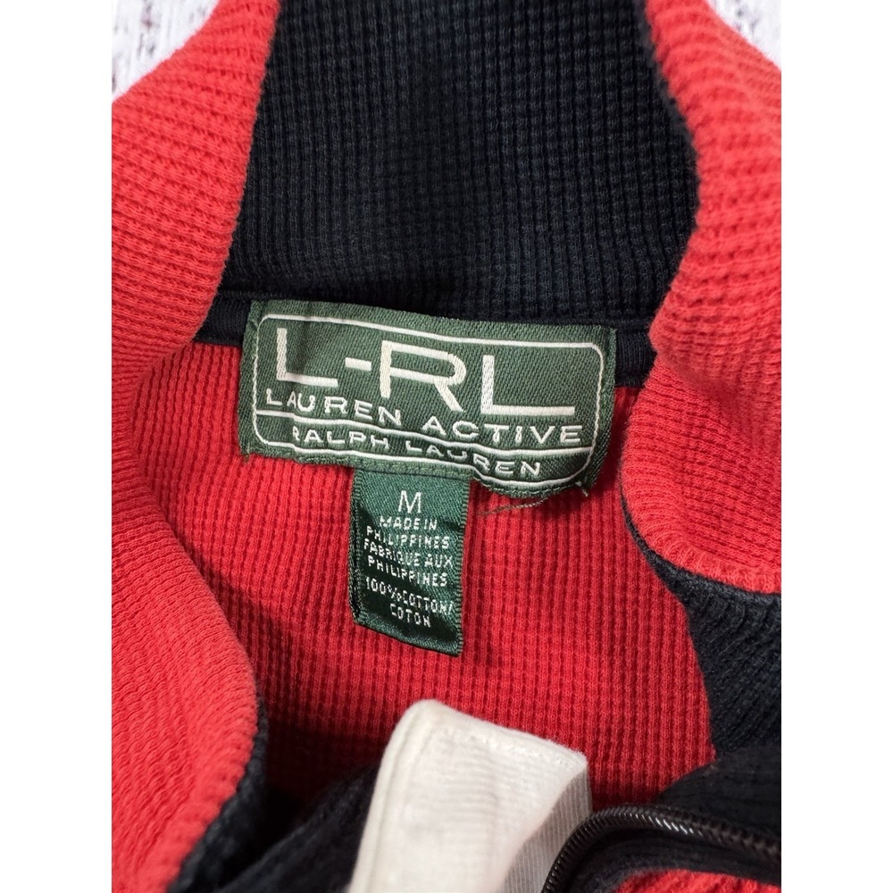 Ralph Lauren Women L-RL Active Red Block Sweater Zipper Women's Size M - Picture 4 of 16